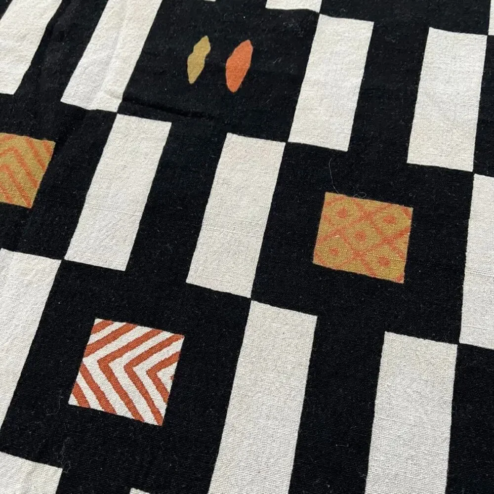 Sam Hilu Block Print Tablecloth Kuba-Inspired 69